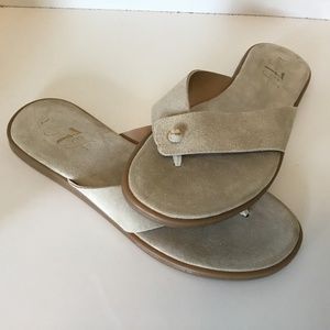 Ladies Vintage 7 Eight Sandals, size 7.5 M, Nicole Beige